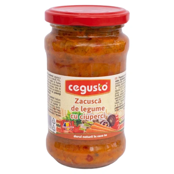 ZACUSCA DE LEGUME CU CIUPERCI CEGUSTO CONSERVFRUCT 350 GR
