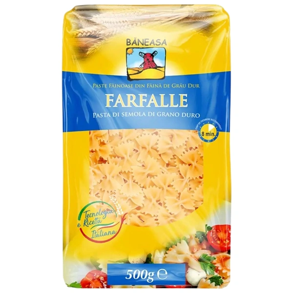 PASTE FAINOASE FARFALLE GRAU DUR BANEASA 500 GR