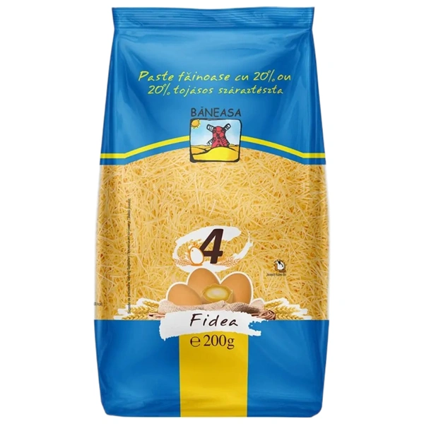 PASTE FAINOASE FIDEA CU BANEASA 200 GR 4 OUA