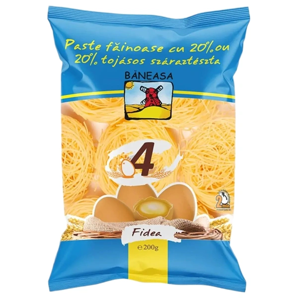 PASTE FAINOASE FIDEA CUIBURI CU BANEASA 200 GR 4 OUA