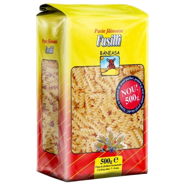 PASTE FAINOASE PATRAT FUSILLI BANEASA 500 GR