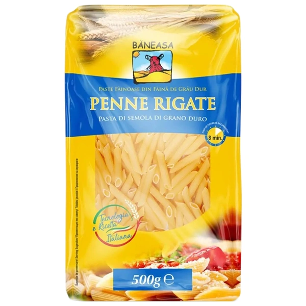 PASTE FAINOASE PENNE GRAU DUR BANEASA 500 GR