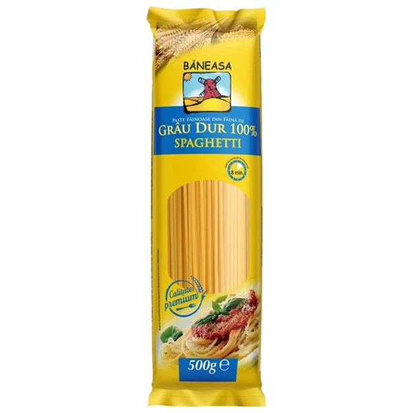 PASTE FAINOASE SPAGHETTI GRAU DUR BANEASA 500 GR