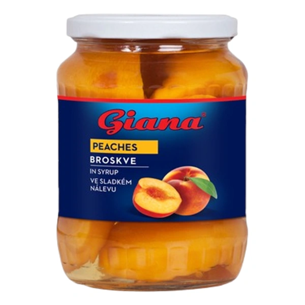 COMPOT DE PIERSICI DECOJITE JUMATATI IN SIROP GIANA 720 GR
