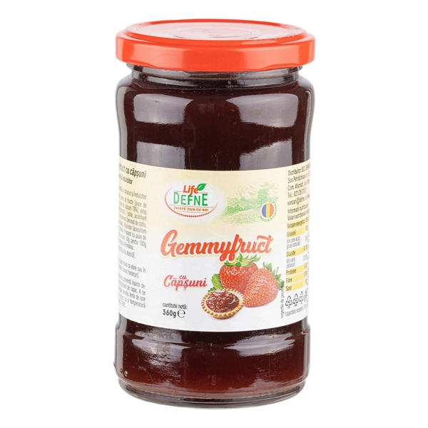 DULCEATA DE CAPSUNI GEMMYFRUCT DEFNE 380 ML