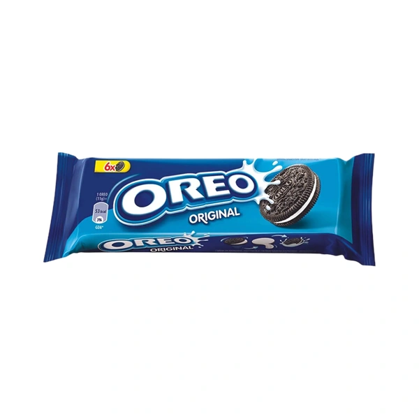 BISCUITI DE CACAO CU CREMA DE VANILIE OREO 66 GR