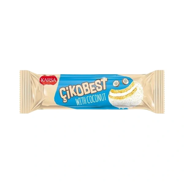 BISCUITI GLAZURATI CU CIOCOLATA SI COCOS CIKOBEST 56 GR