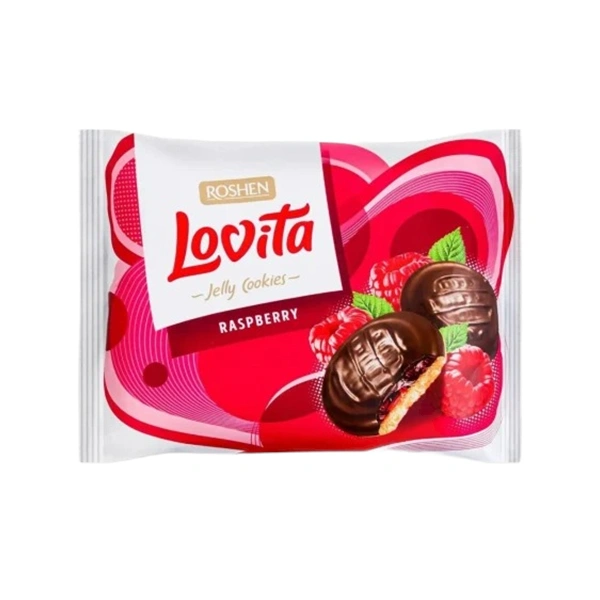 BISCUITI LOVITA CU JELEU DE ZMEURA M ROSHEN 420 GR