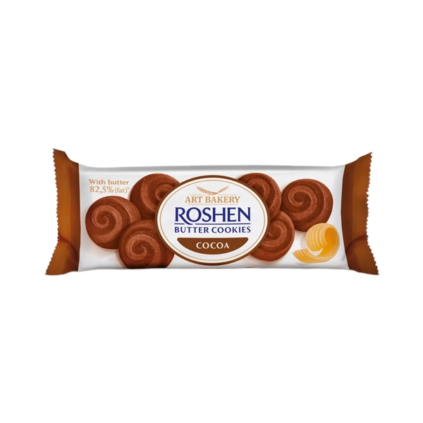 BISCUIȚI CU UNT ȘI CACAO ROSHEN 140 GR