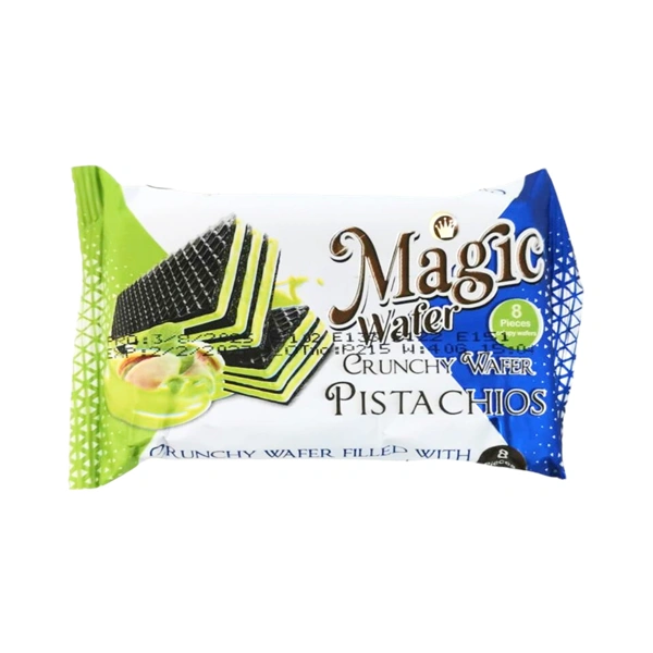 NAPOLITANĂ CROCANTĂ MAGIC CU CACAO ȘI CREMĂ DE FISTIC 40 GR
