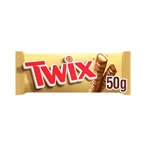 BATON CU BISCUITE SI CARAMEL INVELIT IN CIOCOLATA CU LAPTE TWIX 2 X 25 GR