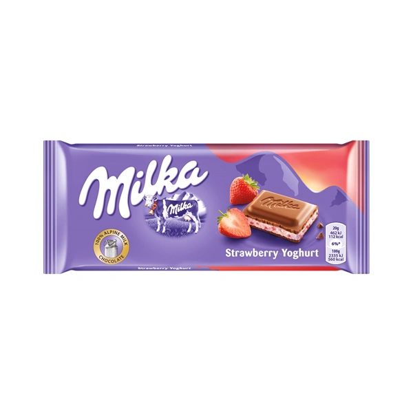 CIOCOLATA CAPSUNI MILKA 100 GR