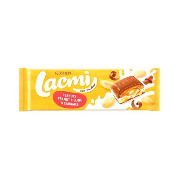 CIOCOLATA CU UMPLUTURA DE ARAHIDE SI CARAMEL ROSHEN LACMI 295 GR