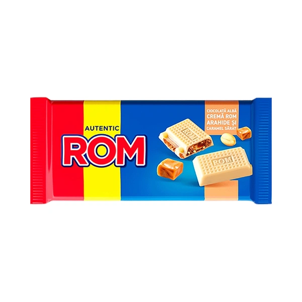 CIOCOLATA KANDIA ROM TABLETA ALBA ARAH CARAMEL SARAT 88 GR