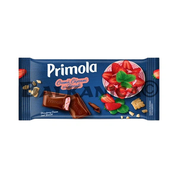 CIOCOLATA PRIMOLA CREMA CAPSUNI SI BISCUITI KANDIA 91 GR