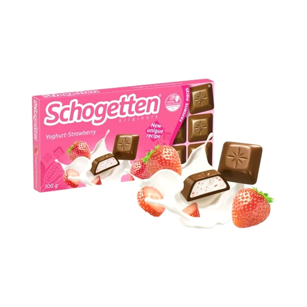CIOCOLATĂ SCHOGETTEN YOGURT & STRAWBERRIES 100 GR