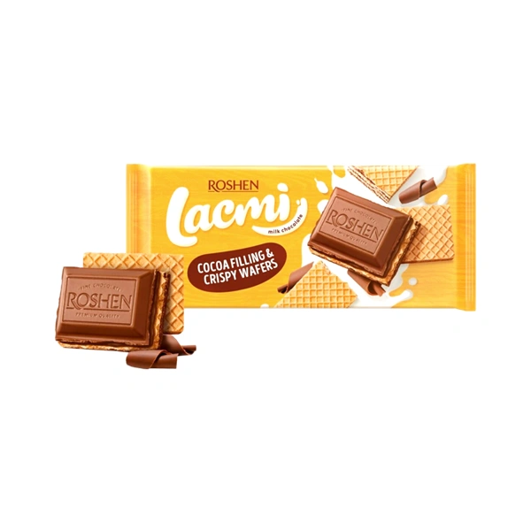ROSHEN LACMI CIOCOLATA CU UMPLUTURA DE CACAO SI NAPOLITANE 90 GR