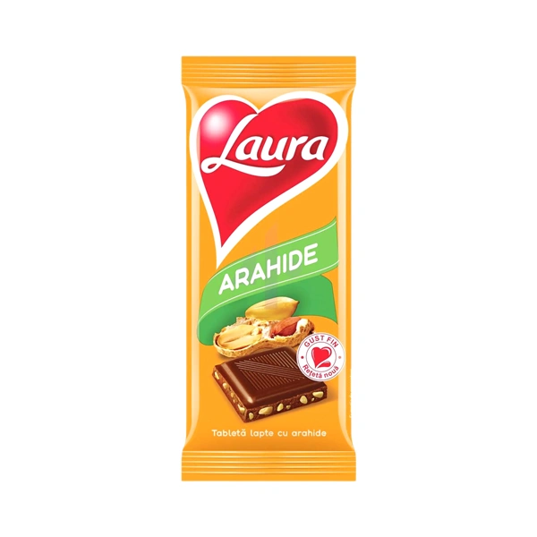 TABLETA CIOCOLATA CU ARAHIDE LAURA 85 GR