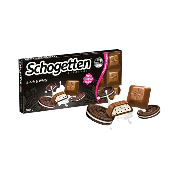TABLETA CIOCOLATA SCHOGETTEN BLACK & WHITE 100 GR