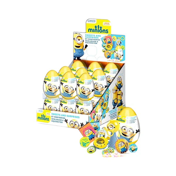 OU CIOCOLATĂ MINIONS SURPRIZĂ DELICIOASĂ ȘI DISTRACTIVĂ PENTRU COPII 25 GR