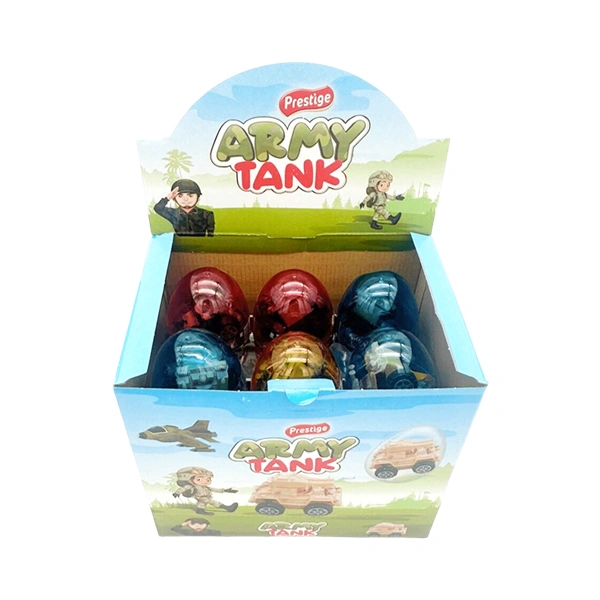 OU CU SURPRIZE TRANSPARENT ARMY TANK SET 12 BUCATI 6 GR