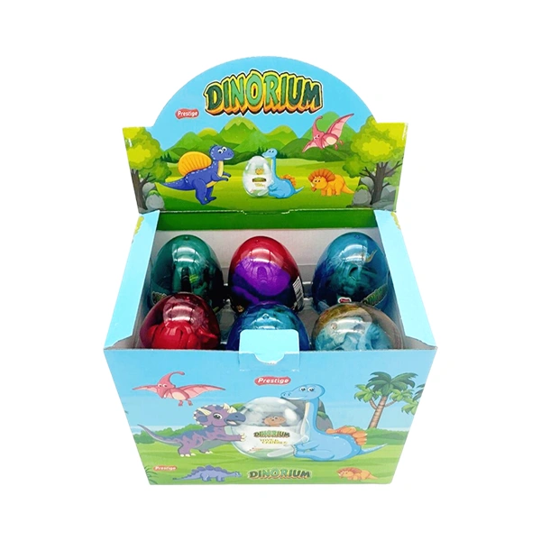 OU CU SURPRIZE TRANSPARENT DINORIUM SET 12 BUCATI 6 GR