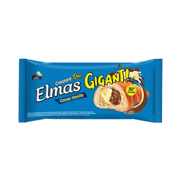CROISSANT CACAO VANILIE GIGANT ELMAS 160 GR