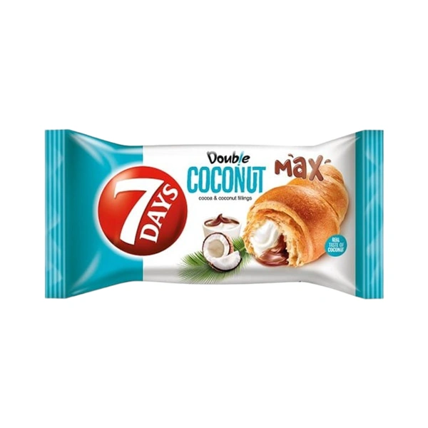 CROISSANT DOUBLE MAX CACAO COCOS 7 DAYS 80 GR
