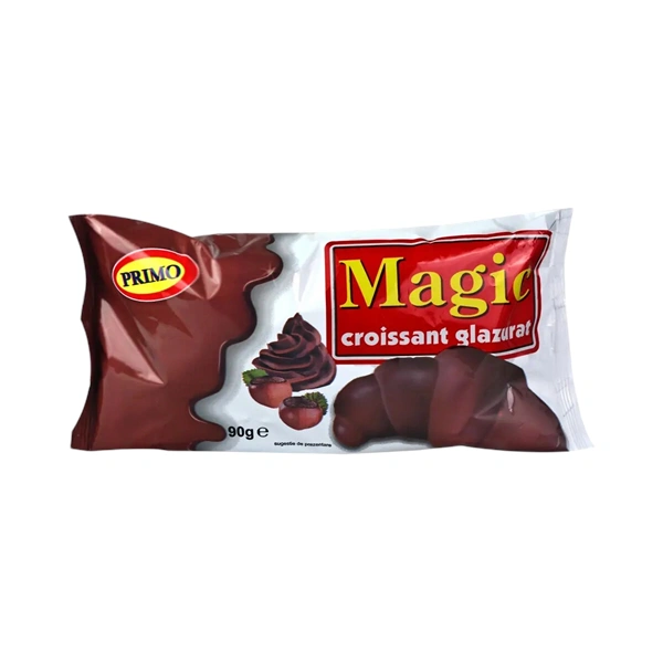 CROISSANT GLAZURAT CU CIOCOLATA PRIMO MAGIC PRIMO 90 GR