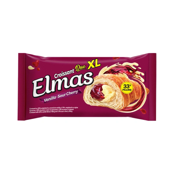 CROISSANT VANILIE CAPSUNI ELMAS 80 GR