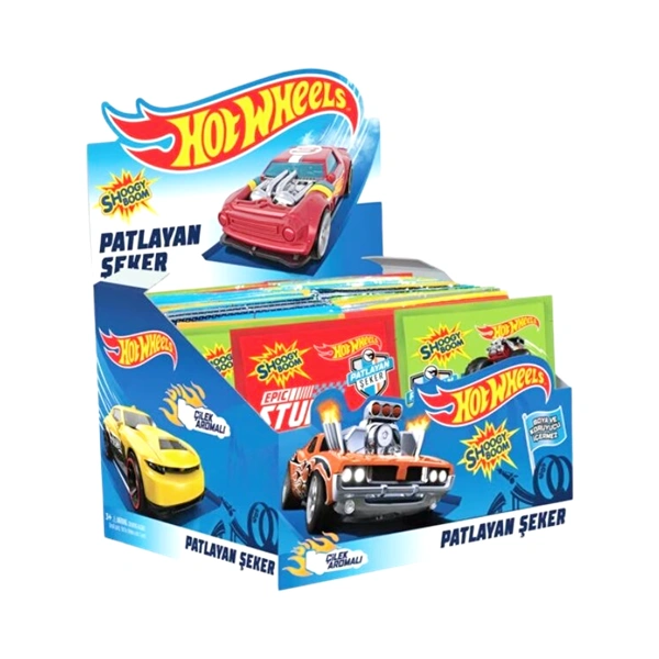 BOMBOANA POCNITOARE BAIETI POPPING CANDY HOT WHEELS 7 GR