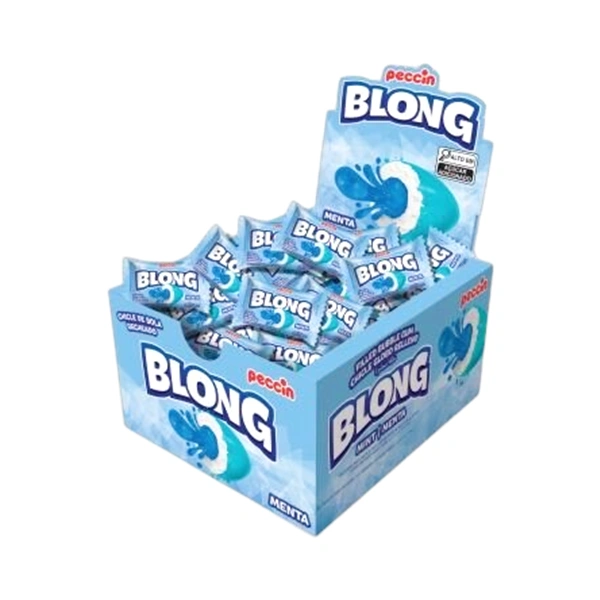 GUMA DE MESTECAT BLONG MINT BLUE 40 BUCATI 5 GR
