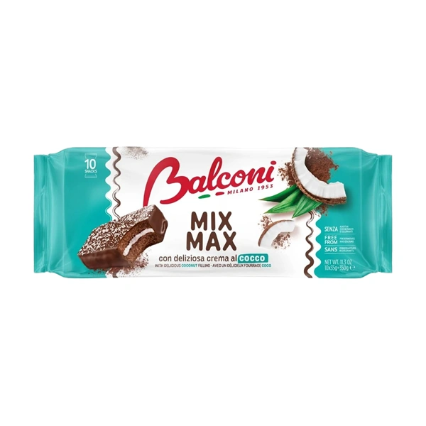 PRAJITURI GLAZURATE BALCONI MIX MAX COCOS 10 X 35 GR