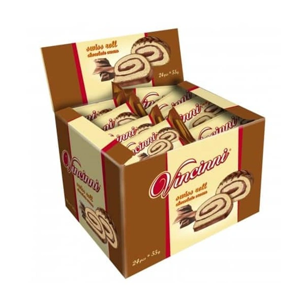 SWISS ROLL 55 DISPLAY CHOCO 55 GR