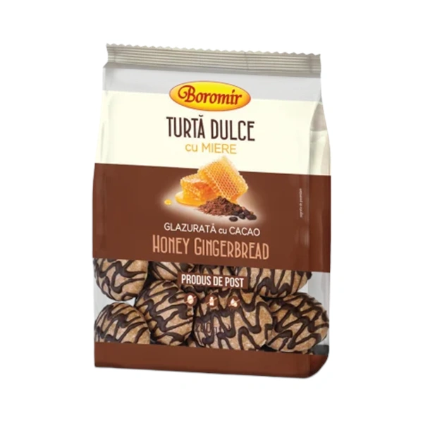 TURTA DULCE CU MIERE SI GLAZURA CACAO BOROMIR 200 GR