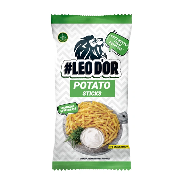 CHIPS CARTOFI PAI SMANTANA VERDEATA LEODOR BANZAI 100 GR