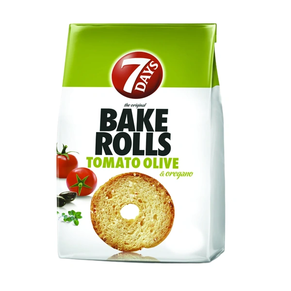 BAKE ROLLS RONDELE DE PAINE CROCANTA CU CONDIMENT DE ROSII OREGANO 7 DAYS 160 GR