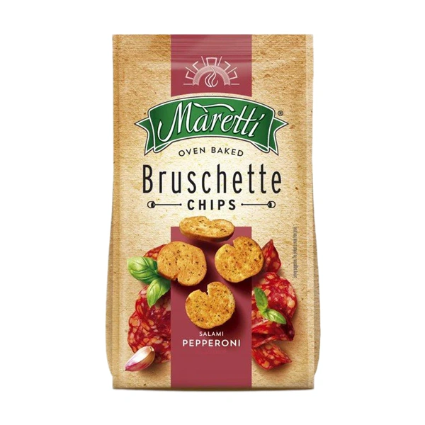 BRUSCHETTE RONDELE CU AROMA DE SALAMI PEPPERONI MARETTI 70 GR