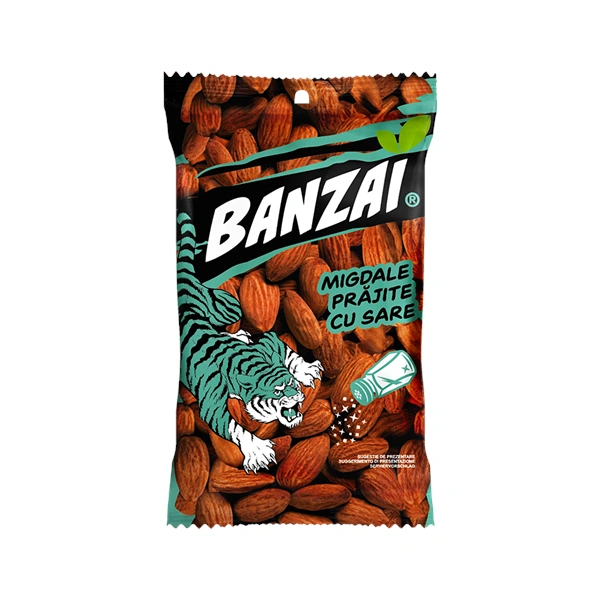 MIGDALE PRAJITE CU SARE BANZAI 70 GR