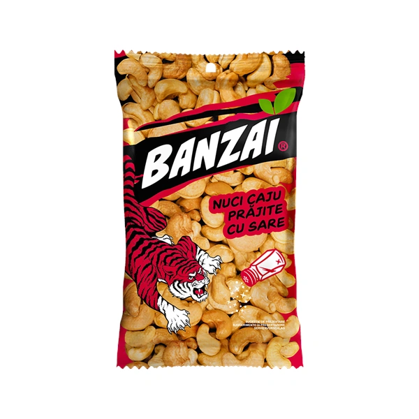 NUCI CAJU PRAJITE CU SARE BANZAI 70 GR