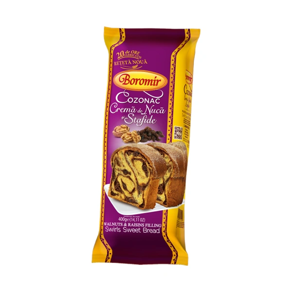 COZONAC NUCA SI STAFIDE BOROMIR 400 GR