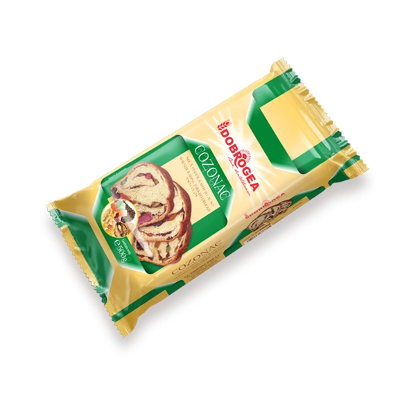 COZONAC NUCA STAFIDE RAHAT CACAO DOBROGEA 500 GR