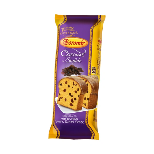 COZONAC STAFIDE BOROMIR 500 GR
