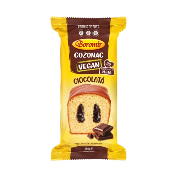 COZONAC VEGAN CREMA CU CIOCOLATA BOROMIR 450 GR