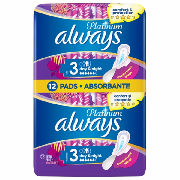 ABSORBANTE ALWAYS PLATINUM NIGHT 12BUCSET 10BAX