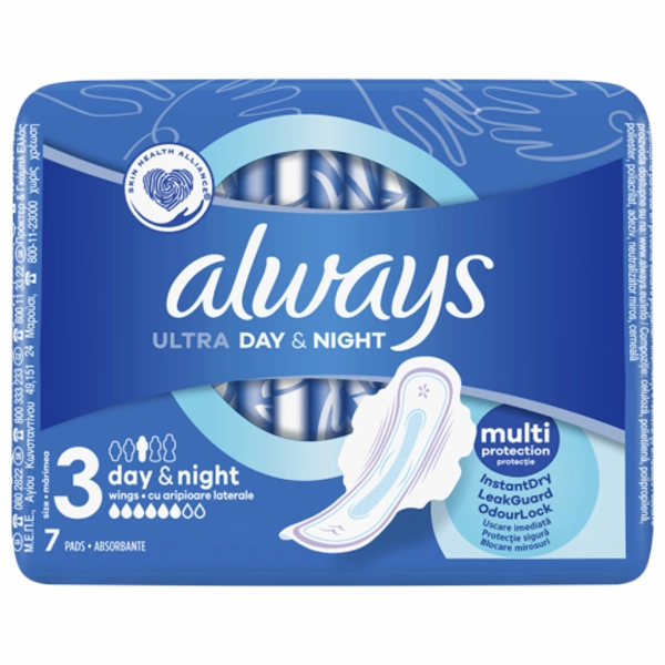 ABSORBANTE ALWAYS ULTRA DAYNIGHT 7BUCSET 20BAX