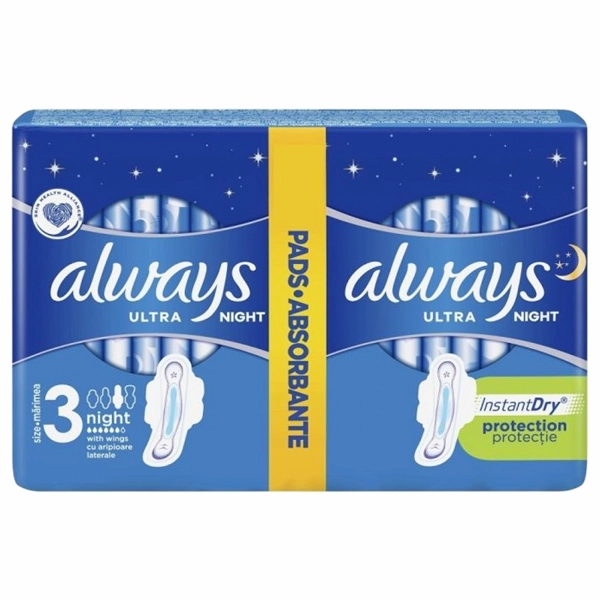 ABSORBANTE ALWAYS ULTRA NIGHT 12BUCSET 12BAX
