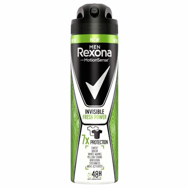 DEO MEN REXONA INVISIBLE FRESH POWER 6BUCSETH 150 ML