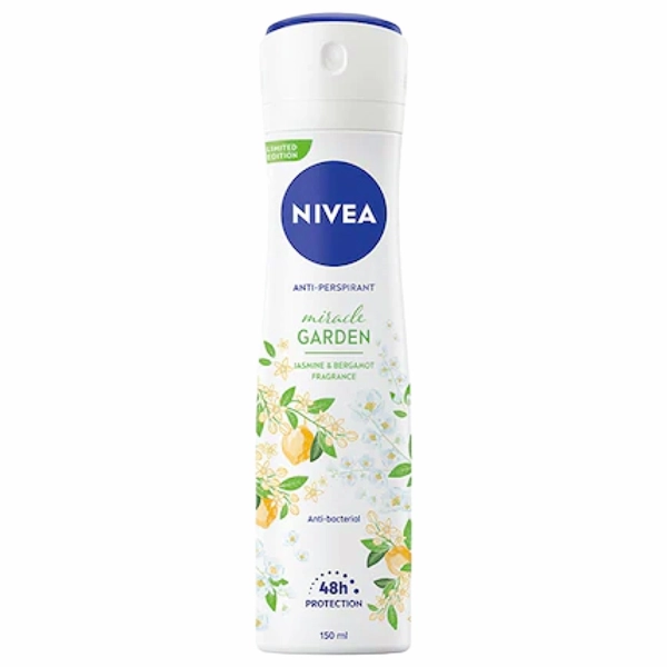 DEO NIVEA WOMEN MIRACLE GARDEN JASMINEBERGAMOT 6BUCSET 30BAX 150 ML