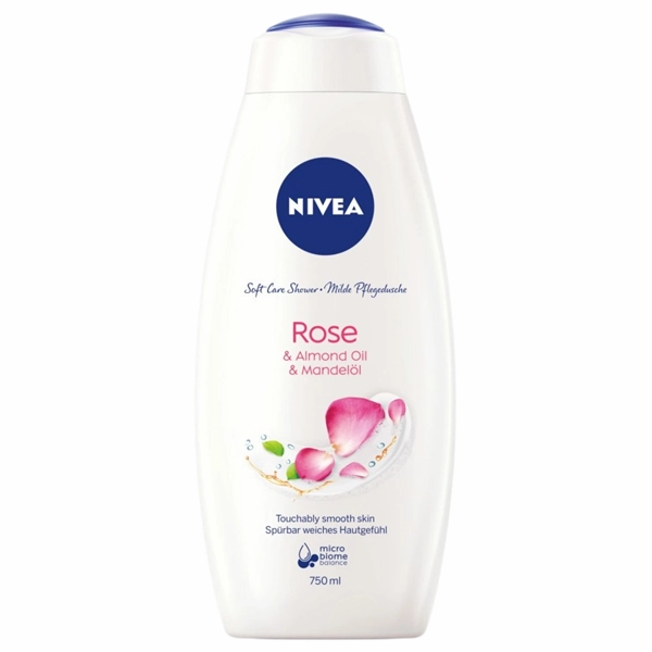 GEL DUS NIVEA ROSEALMOND MILK 12BAX 750 ML